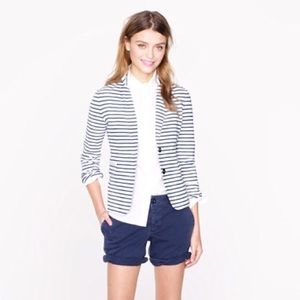 J Crew striped white and blue blazer